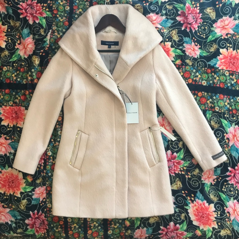 Cole Haan Mohair Blend Coat